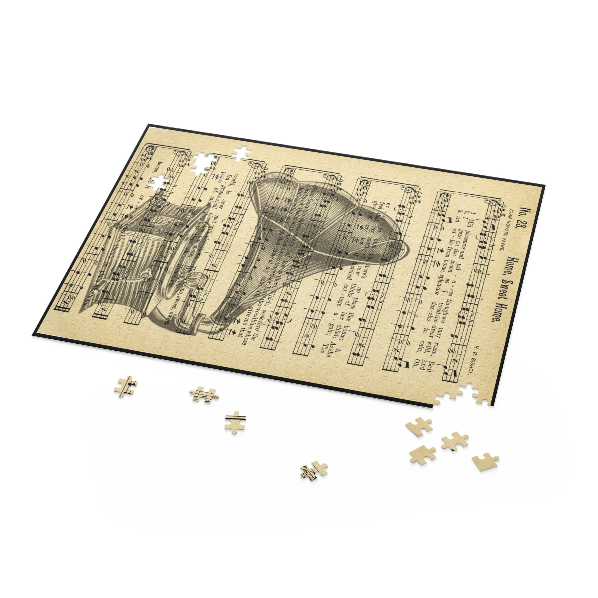 Vintage Gramophone Sheet Music Puzzle