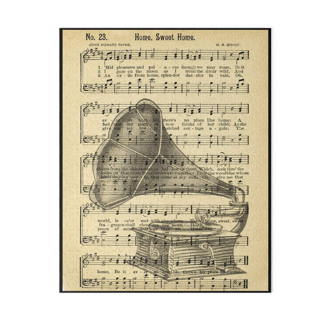 Vintage Gramophone Sheet Music Puzzle