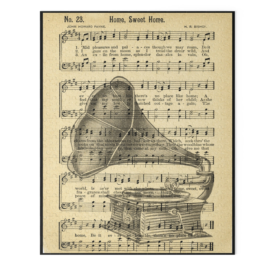 Vintage Gramophone Sheet Music Puzzle
