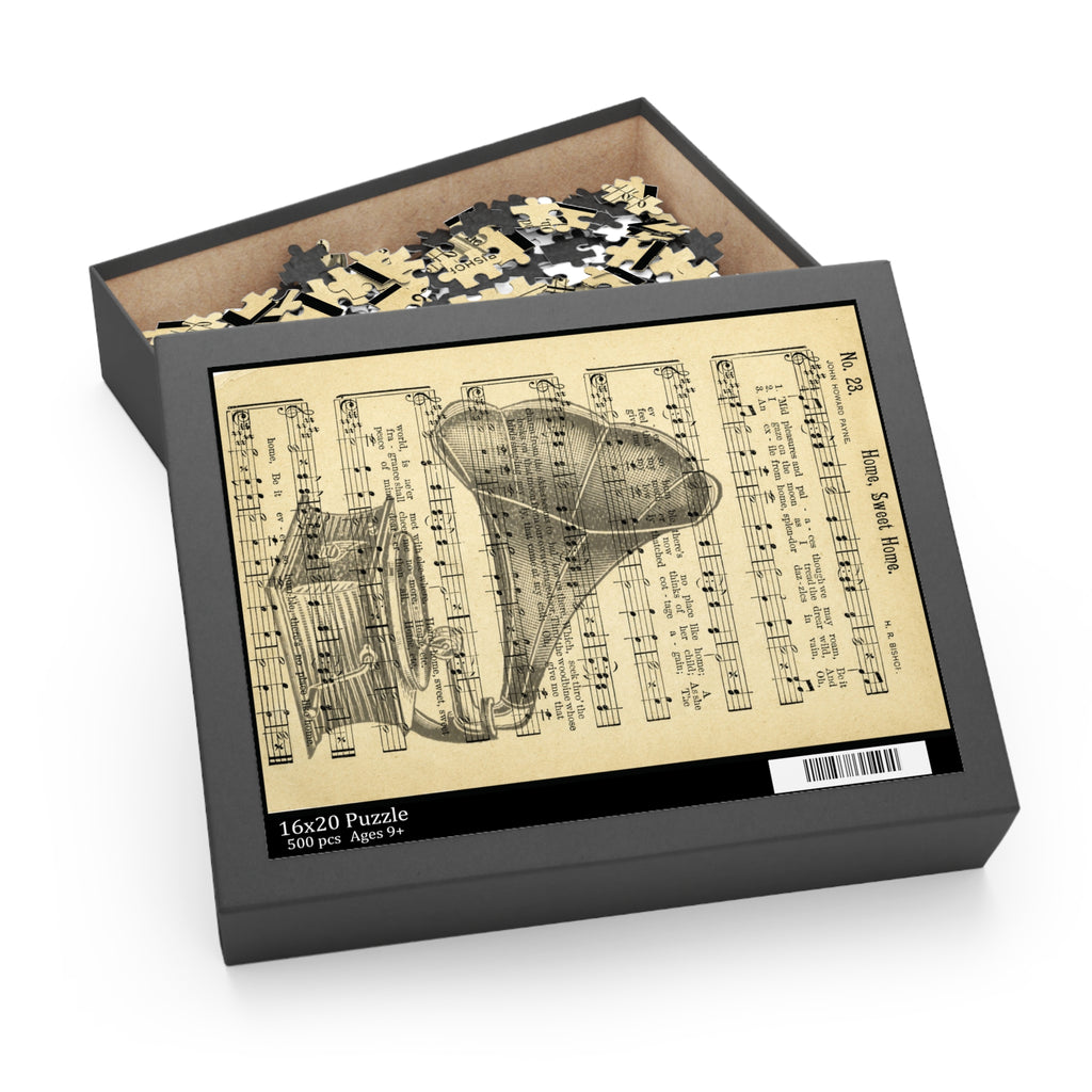 Vintage Gramophone Sheet Music Puzzle