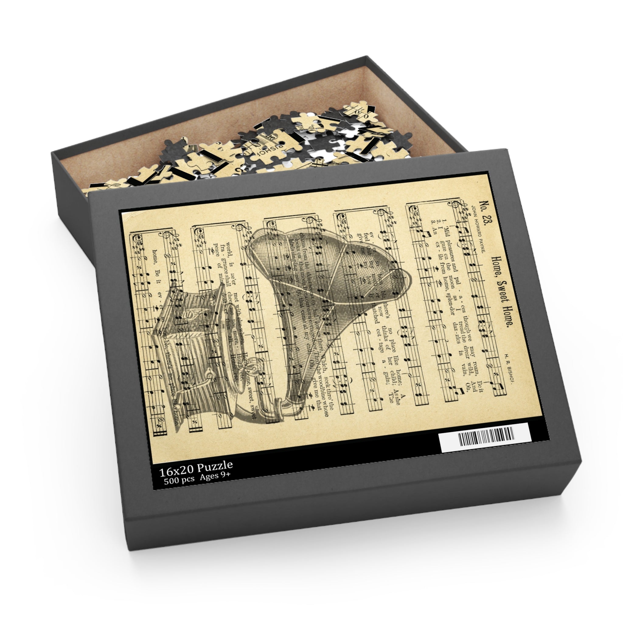 Vintage Gramophone Sheet Music Puzzle